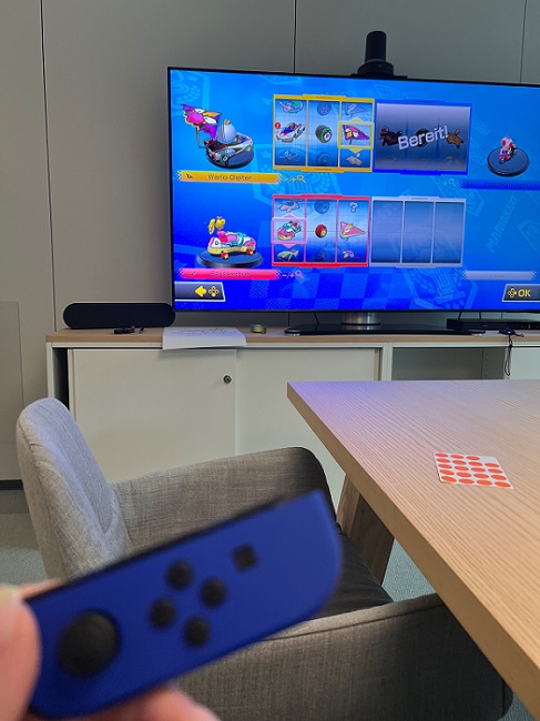 Mario Kart auf dem Fernseher