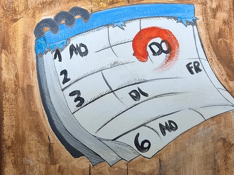Kalender mit markierten Donnerstag