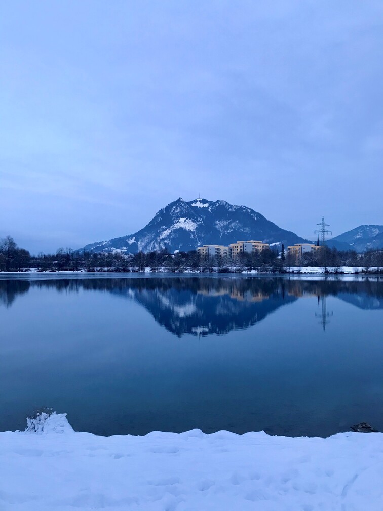 Sonthofener Baggersee im Winter 