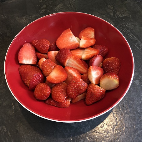 500g frische Erdbeeren 