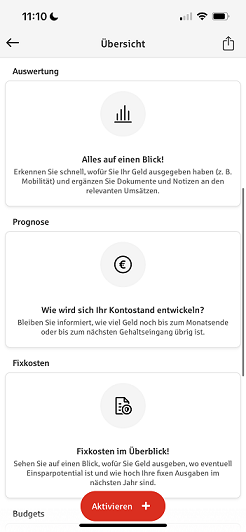 Hier könnt ihr den Finanzplaner aktivieren