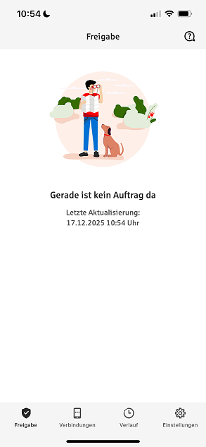 So sieht die Startseite der PushTAN App aus