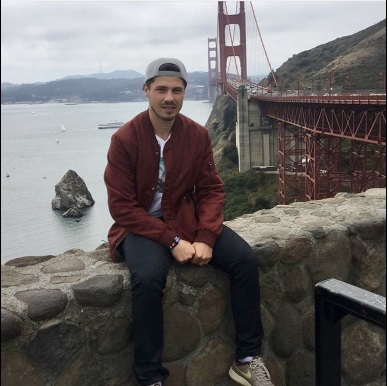 Lukas Haggenmüller an der Golden Gate Bridge Lukas Haggenmüller an der Golden Gate Bridge
