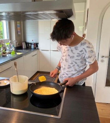 Niklas beim Kochen, Empfehlung des Hauses: Pfannkuchen