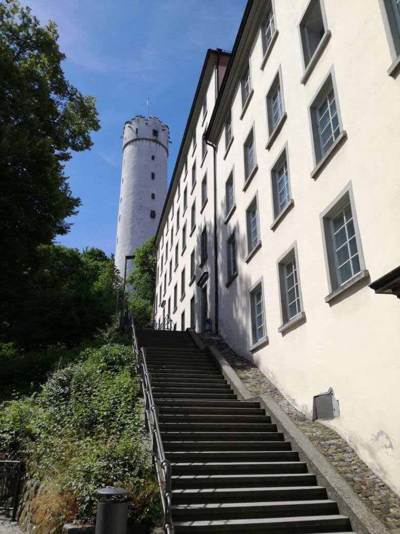 Treppe zum Mehlsack in Ravensburg