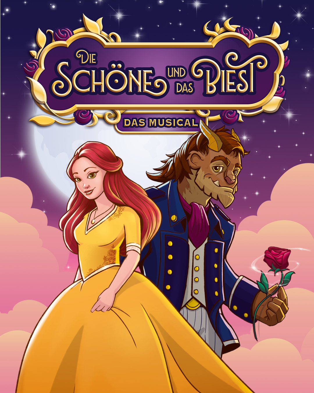 Gemaltes Bild von die Schöne und das Biest