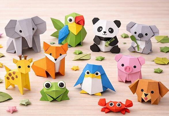 Verschieden Origamis von Tieren
