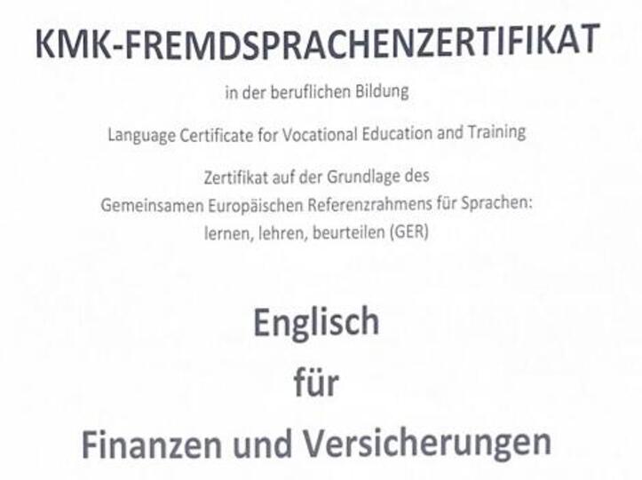 KMK Zertifikat