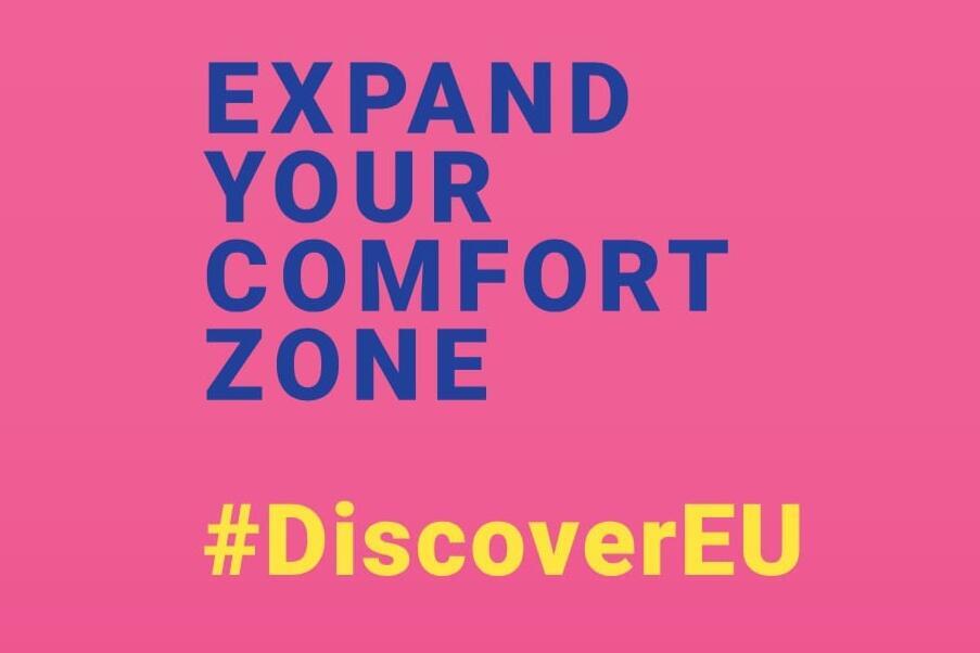 Logo und Slogan der Kampagne DiscoverEU
