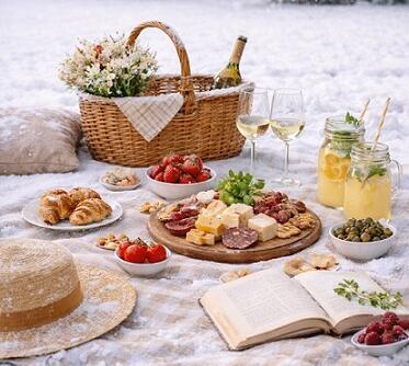 Picknick im Schnee