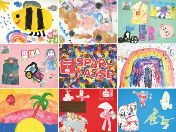 Collage der Bilder, die beim Malwettbewerb eingereicht wurden