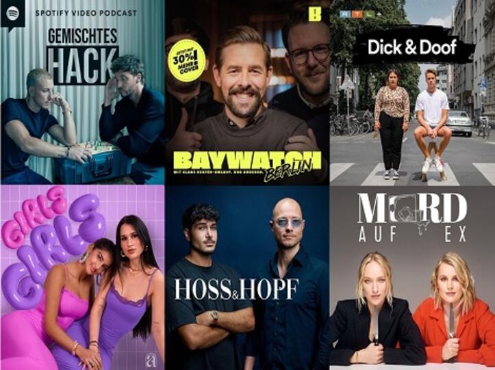 Podcast Cover: gemischtes Hack, Baywatch Berlin, Dick & Doof, Girls Girls, Hoss & Hopf, Mord auf Ex | Quelle: Spotify