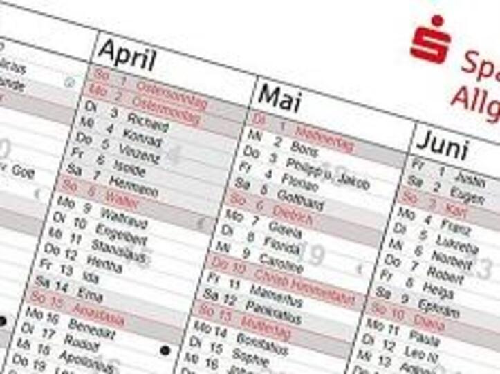 Kalender 2017 der Sparkasse Allgäu